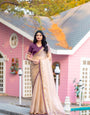 Delectable Beige Tissue Silk Saree With Dalliance Blouse Piece