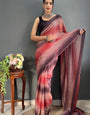 Sumptuous 1-Minute Ready To Wear Maroon Georgette Saree