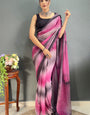 Assemblage 1-Minute Ready To Wear Pink Georgette Saree