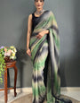 Stunner 1-Minute Ready To Wear Sea Green Georgette Saree