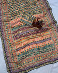 Smashing Multicolor Chinon Silk Printed Mirror Work Saree