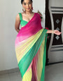 Marvellous 1-Minute Ready To Wear Multi Color Georgette Saree