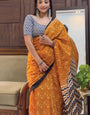 Attractive 1-Minute Ready To Wear Mustard Cotton Saree