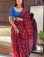 Winsome 1-Minute Ready To Wear Maroon Cotton Saree