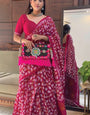 Marvellous 1-Minute Ready To Wear Dark Pink Cotton Saree