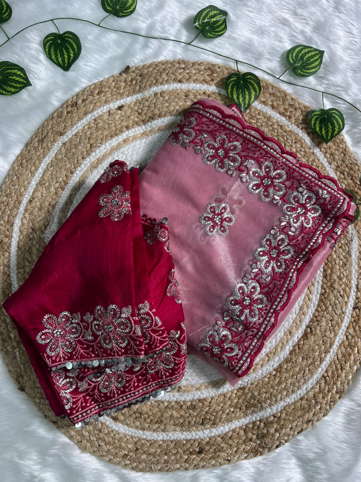 Assemblage Lavender Organza Silk Saree With Magnificat Full Stitched Blouse