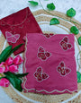 Wonderful Pink Georgette Butterfly Hand Work Saree