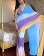 Mesmerising 1-Minute Ready To Wear Multi Color Georgette Saree