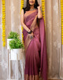 Epiphany 1-Minute Ready To Wear Pink Chiffon Silk Saree