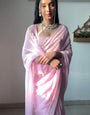 Propinquity 1-Minute Ready To Wear Baby Pink Georgette Saree