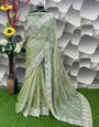 Staring Pista Jimmy Choo Silk Saree With Sensational Blouse Piece