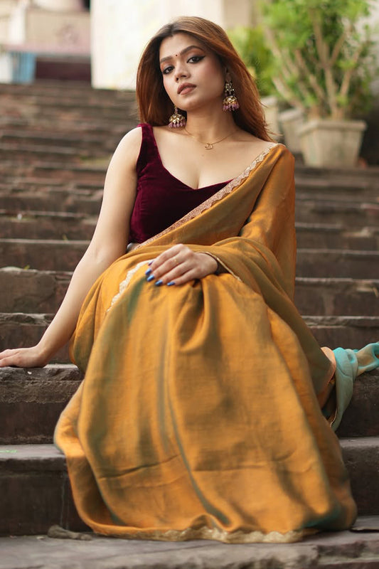 Invaluable Green Fancy Silk Saree With Preferable Blouse Piece