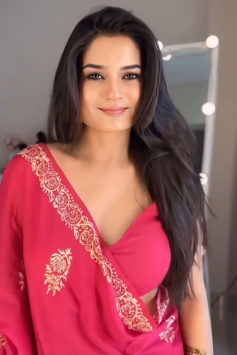 Vivacious 1 Minute Ready To Wear Dark Pink Mul Cotton Digital Printed Saree With Pocket