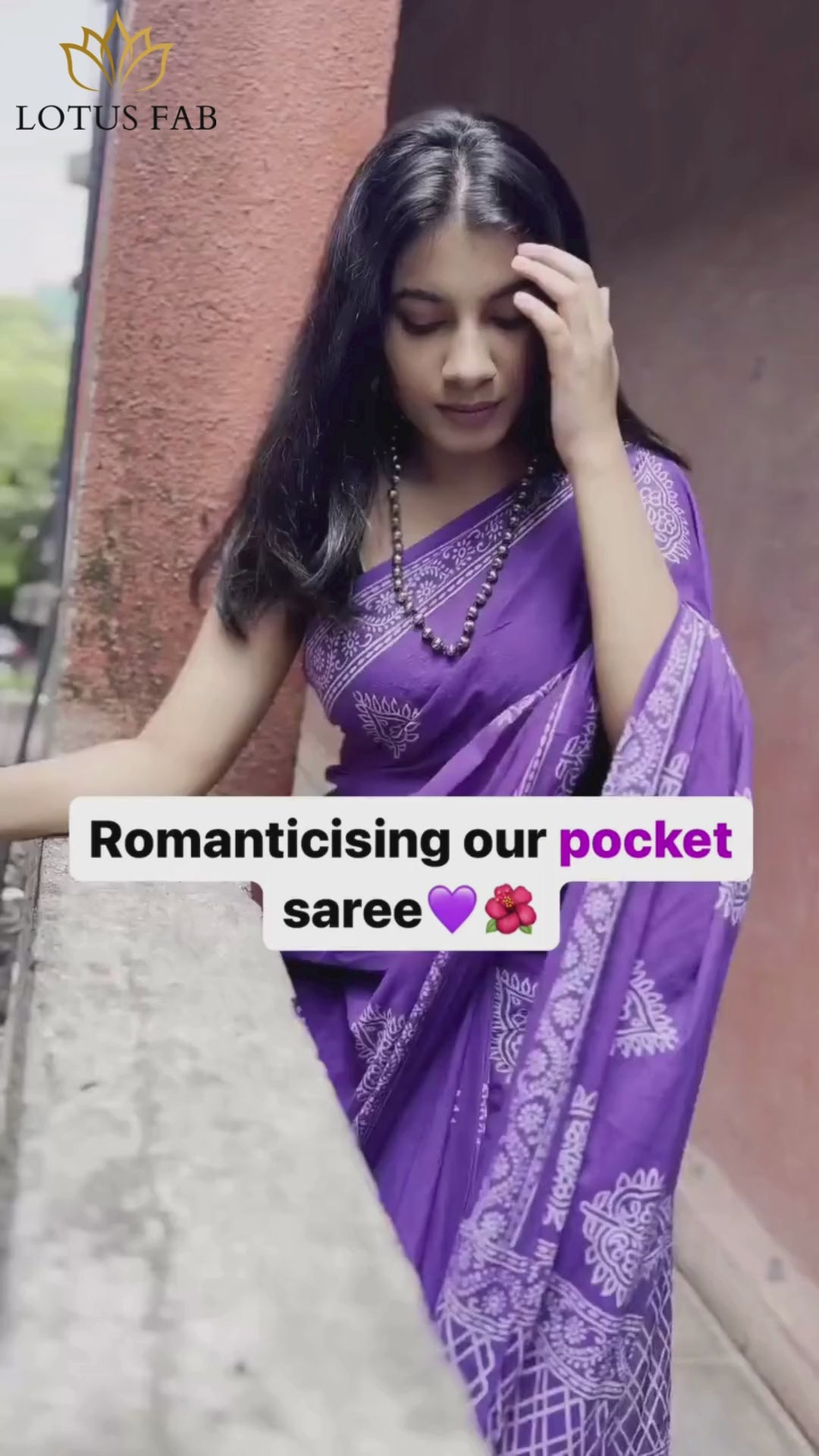 Redolent 1 Minute Ready To Wear Purple Mul Cotton Digital Printed Saree With Pocket