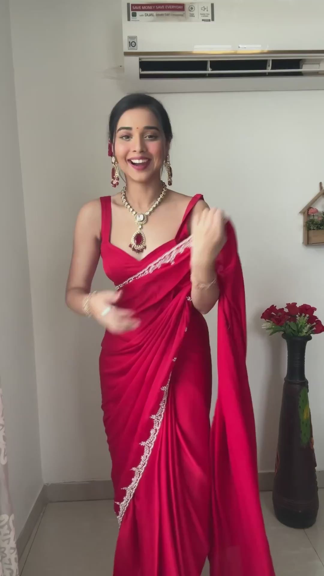Super extravagant 1-Minute Ready To Wear Black Georgette Saree